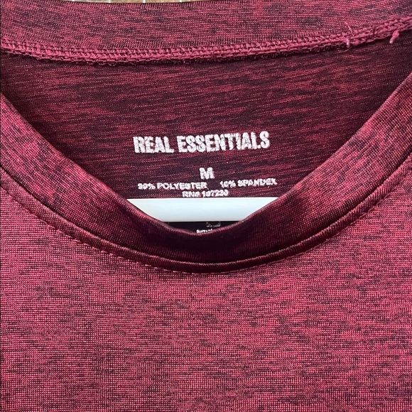 Essentials Men's Maroon Long Sleeve Shirt - Picture 2 of 3